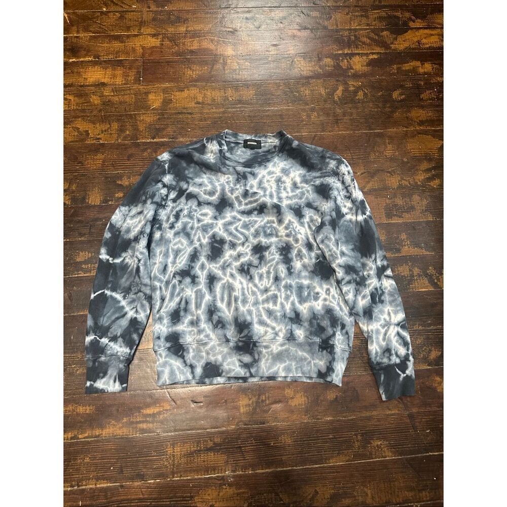 Monrow jersey blue tie dye pullover cozy XS sweatshirt